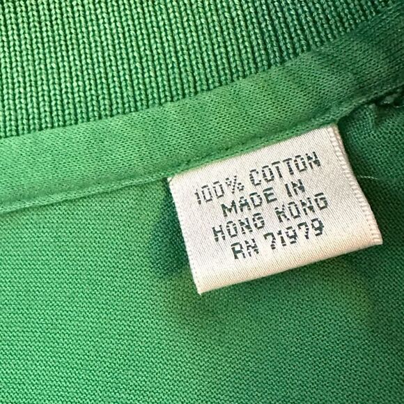 The Masters Slazenger Augusta National Golf Men's Cotton Green Polo Shirt Size L - Picture 3 of 6